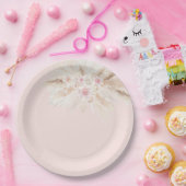 Assiettes En Carton Plaques de papier tropique rose-pâle (Fête)