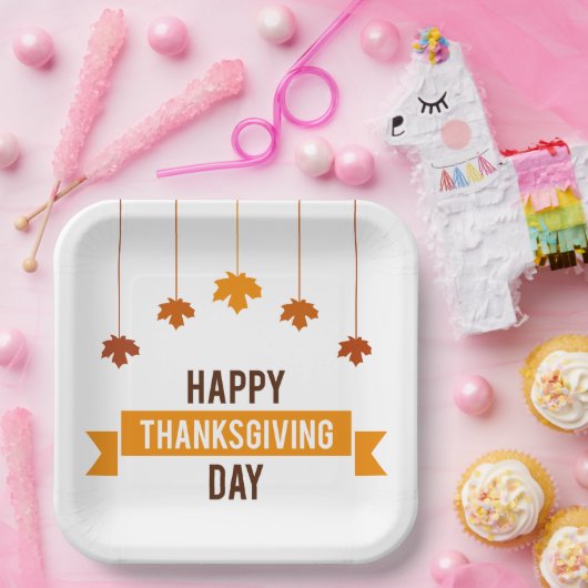Assiettes En Carton Plaques de papier Turquie Thanksgiving (Fête)