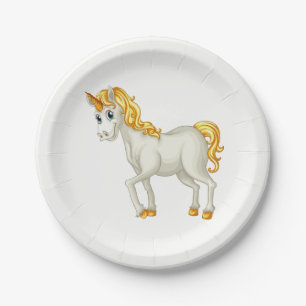 Assiettes En Carton Plaques de papier Unicorne