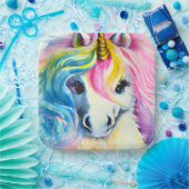 Assiettes En Carton Plaques de papier Unicorne (Fête)