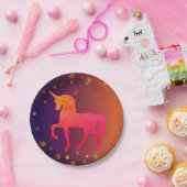Assiettes En Carton Plaques de papier Unicorne rose (Fête)