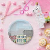 Assiettes En Carton Plaques de papier urbaines (Fête)