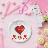 Assiettes En Carton Plaques de papier Valentine's (Fête)