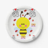 Assiettes En Carton Plaques de papier Valentine's Day Bumblebee (Devant)