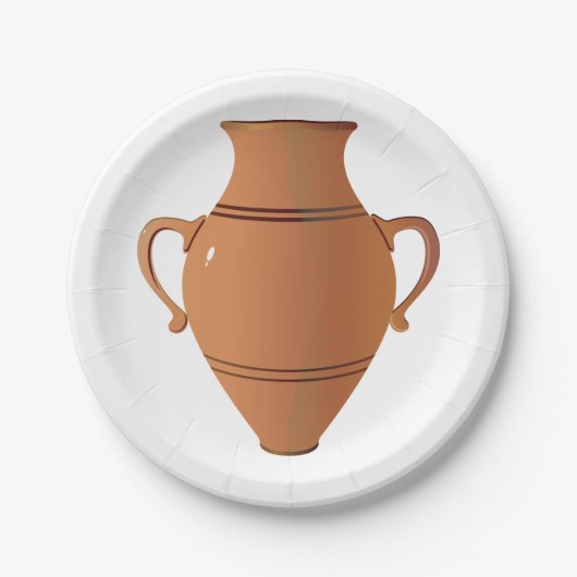 Assiettes En Carton Plaques de papier Vase d'argile (Devant)