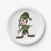 Assiettes En Carton Plaques de papier vert nain (Devant)