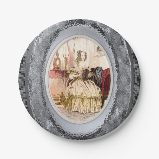 Assiettes En Carton Plaques de papier victorien (Devant)