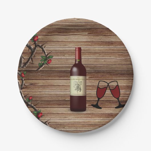 Assiettes En Carton Plaques de papier Vineyard (Devant)