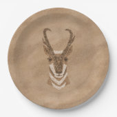 Assiettes En Carton Plaques de papier visage Antelope du sud-ouest de (Devant)