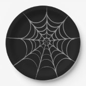 Assiettes En Carton Plaques de papier Web gothique Halloween Spider (Devant)