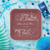 Assiettes En Carton Plaques de papier Wedding shower à pâte de terre (Fête)