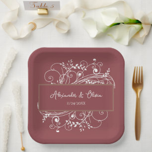 Assiettes En Carton Plaques de papier Wedding shower à pâte de terre