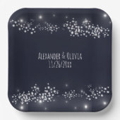 Assiettes En Carton Plaques de papier Wedding shower clair étoile (Recto)