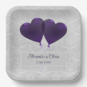 Assiettes En Carton Plaques de papier Wedding shower de ballons de coe (Recto)