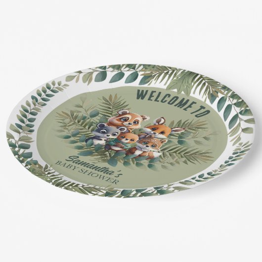 Assiettes En Carton Plaques de papier Whimsical comportant des plaques (Angle)