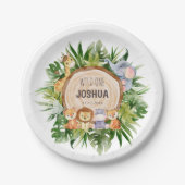 Assiettes En Carton Plaques de papier Wild One Jungle (Devant)