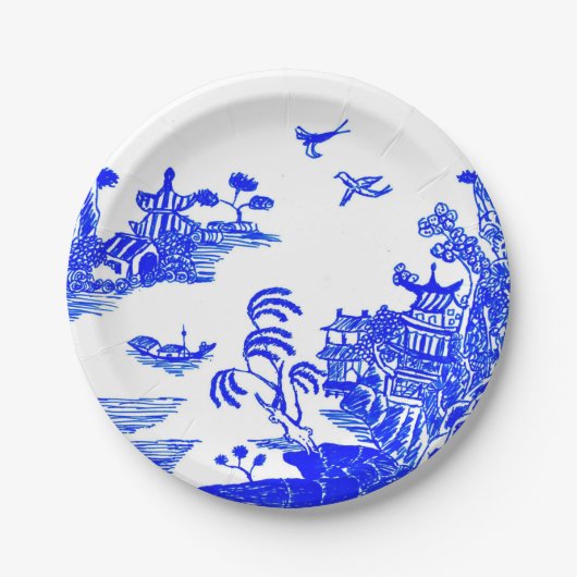 Assiettes En Carton Plaques de papier Willow Design (Devant)