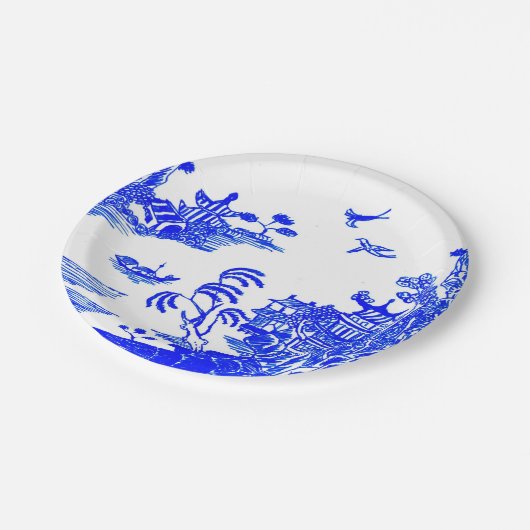 Assiettes En Carton Plaques de papier Willow Design (Angle)