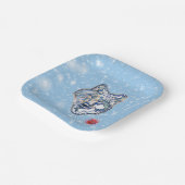 Assiettes En Carton Plaques de papier Wolf d'hiver (Angulaire)
