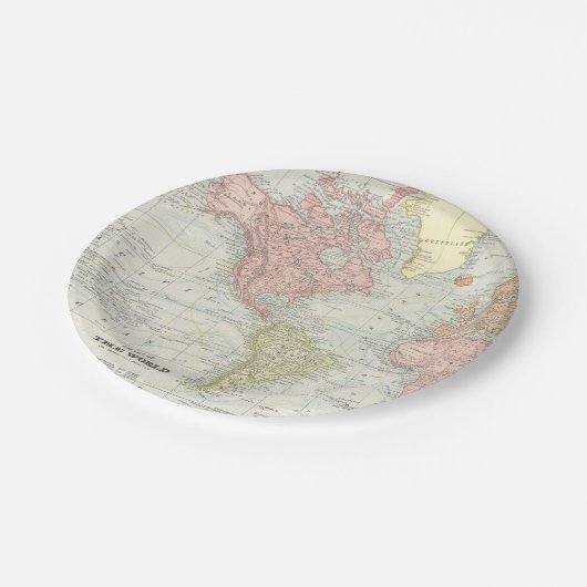 Assiettes En Carton Plaques de papier World Map (Angle)