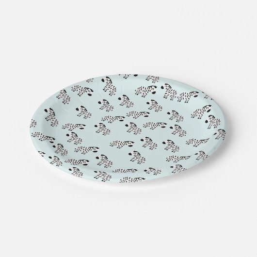 Assiettes En Carton Plaques de papier Zebra (Angle)