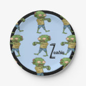 Assiettes En Carton Plaques de papier zombies (Devant)
