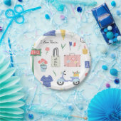 Assiettes En Carton Plaques de Paris (Fête)