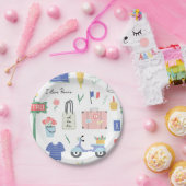 Assiettes En Carton Plaques de Paris (Fête)