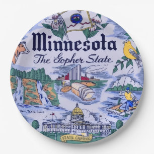 Assiettes En Carton Plaques de parti de l'État du Minnesota