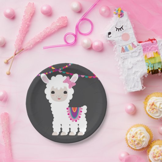 Assiettes En Carton Plaques de partie Little Llama Alpaca (Fête)