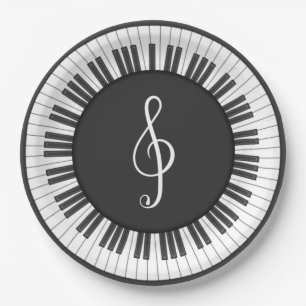 Assiettes En Carton Plaques de piano pour concert de fête Considérant
