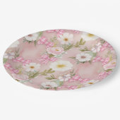 Assiettes En Carton Plaques de pique-nique - Fleurs et vaches En vichy (Angle)