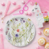Assiettes En Carton Plaques de pique-nique - Jolies Fleurs sauvages (Fête)