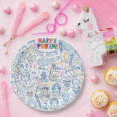 Assiettes En Carton Plaques de Purim Party - Festive Juive Designs (Fête)