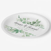 Assiettes En Carton Plaques de réception de mariage verdoyantes (Angle)