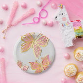 Assiettes En Carton Plaques de soirée à thème papillon (Fête)