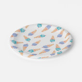 Assiettes En Carton Plaques de soirée crème glacée bleu et violet (Angle)