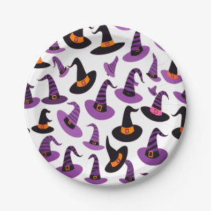 Assiettes En Carton Plaques de sorcières éffrayantes Halloween Déplais