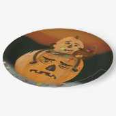Assiettes En Carton Plaques d'Halloween Mess citrouille (Angle)