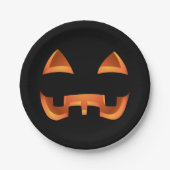 Assiettes En Carton Plaques d'Halloween Plaques de papier Citrouille f (Devant)