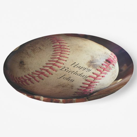 Assiettes En Carton Plaques d'identification rustiques de joyeux (Angle)