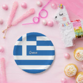 Assiettes En Carton Plaques drapeau grec, fête, sports, Grèce (Fête)