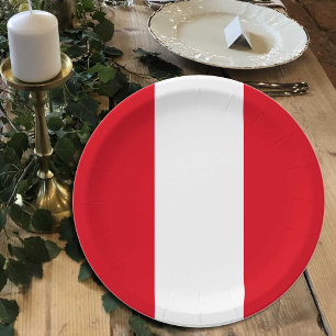 Assiettes En Carton Plaques Drapeau péruvien, fête, sports, Pérou