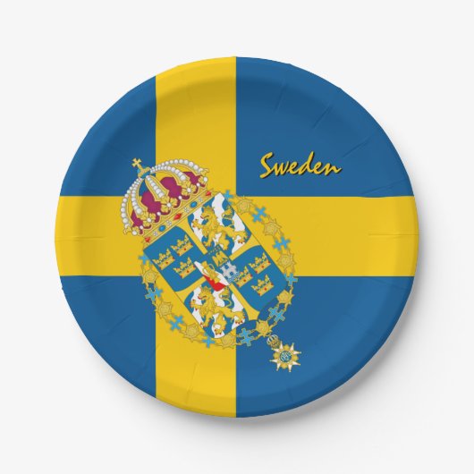 Assiettes En Carton Plaques Drapeau Suédoise, fête suédoise, anniversa (Devant)