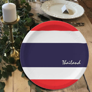 Assiettes En Carton Plaques Drapeau Thaï, fête, sports, Thaïlande