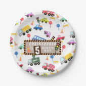 Assiettes En Carton Plaques du livre blanc sur les transports (Devant)