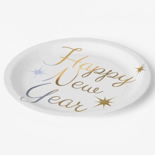 Assiettes En Carton Plaques du Nouvel An (Angle)