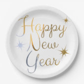 Assiettes En Carton Plaques du Nouvel An (Devant)