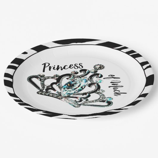 Assiettes En Carton Plaques du parti "Princess of Many" (Angle)