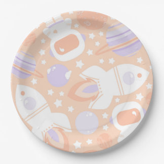 Assiettes En Carton Plaques du Space Girls Party